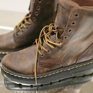 Crazy Horse Leather Dr. Martens Brown Leather Lace-Up Boots